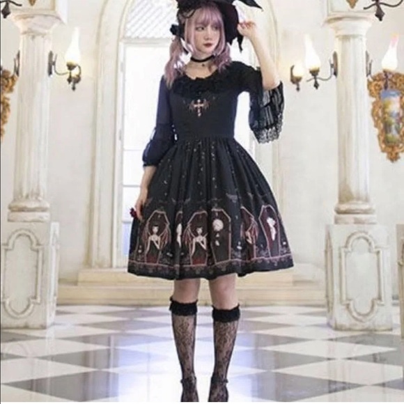 Lolita Dresses & Skirts - NWT!! Gothic Coffin Lolita Dress Small